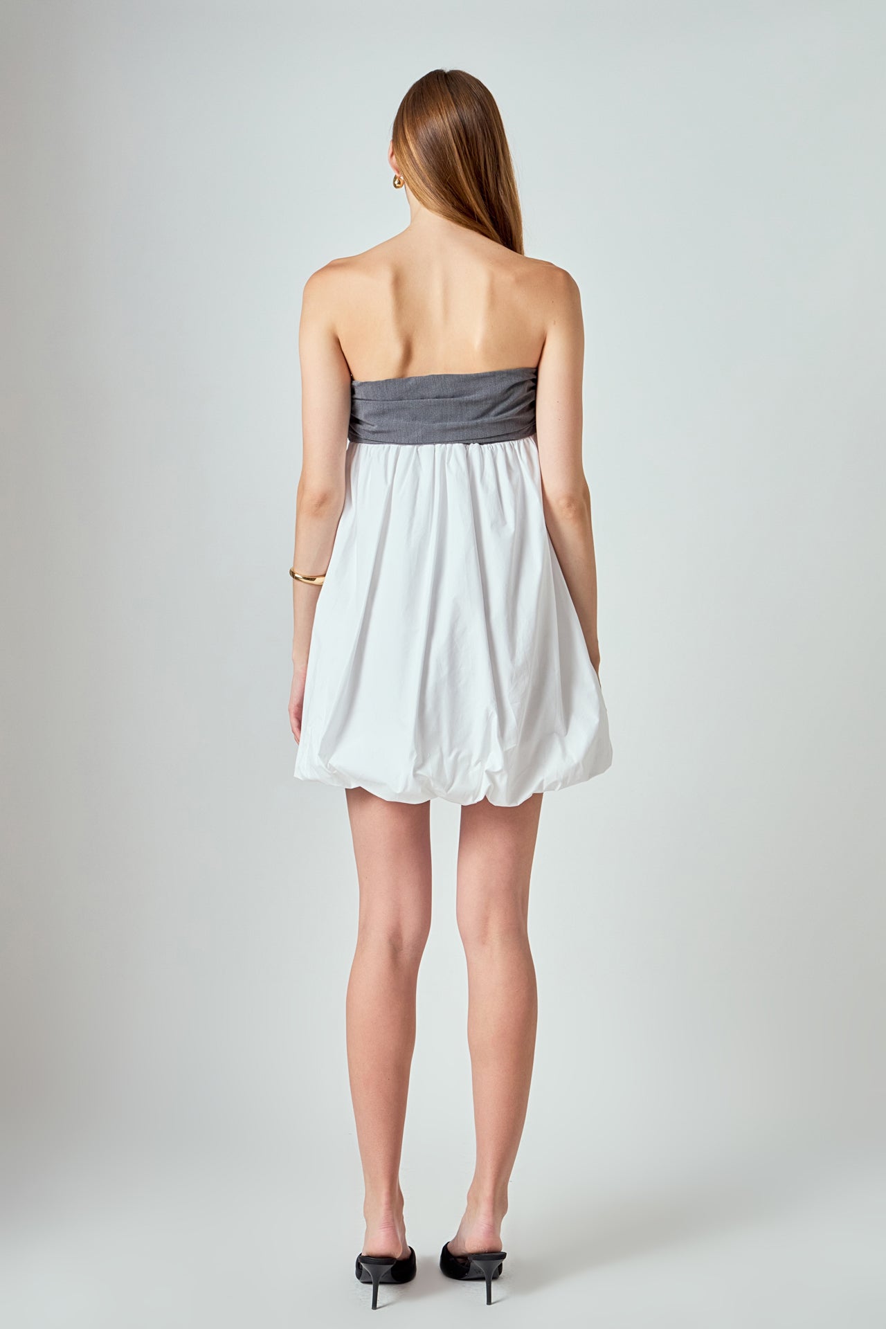 Strapless Balloon Mini Dress