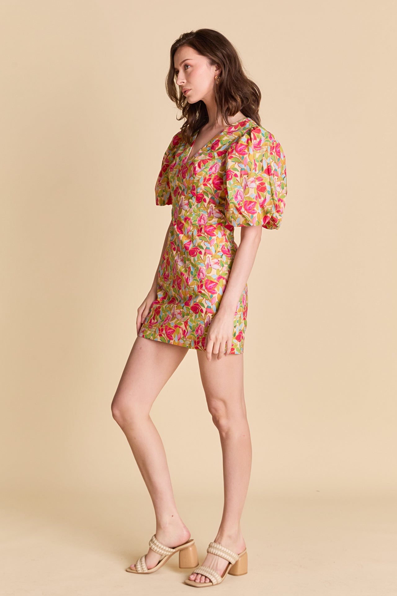 Floral Print Mini Dress