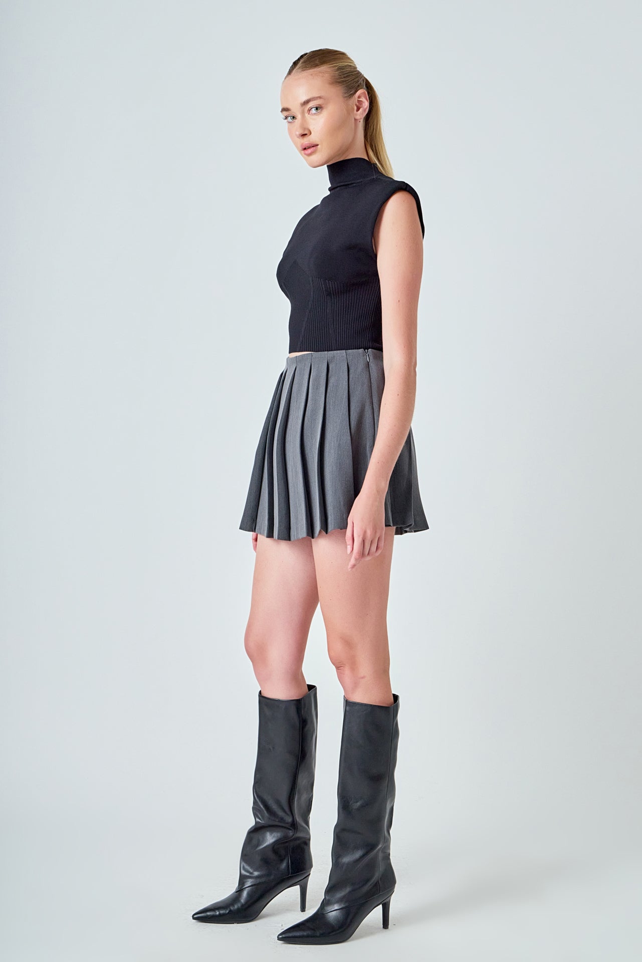 Pleated Mini Skort