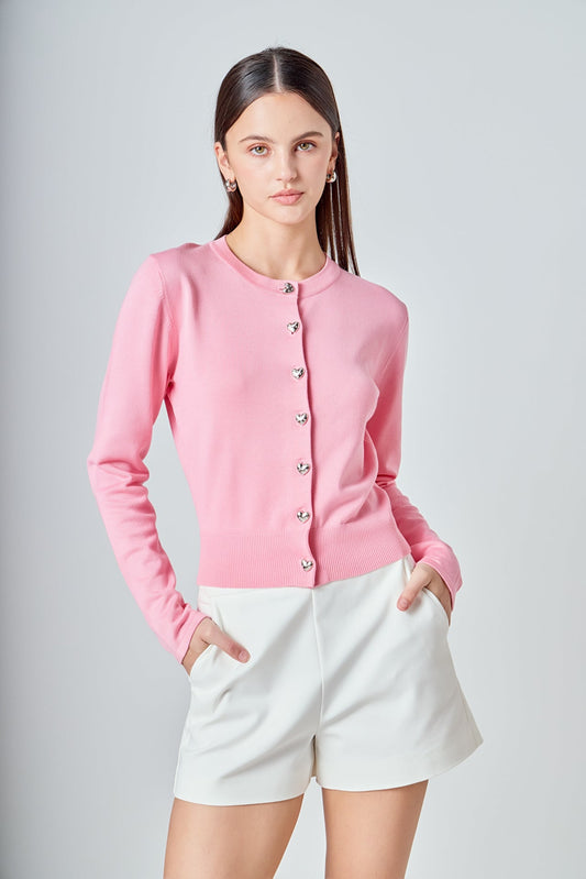 Heart Button Down Cardigan