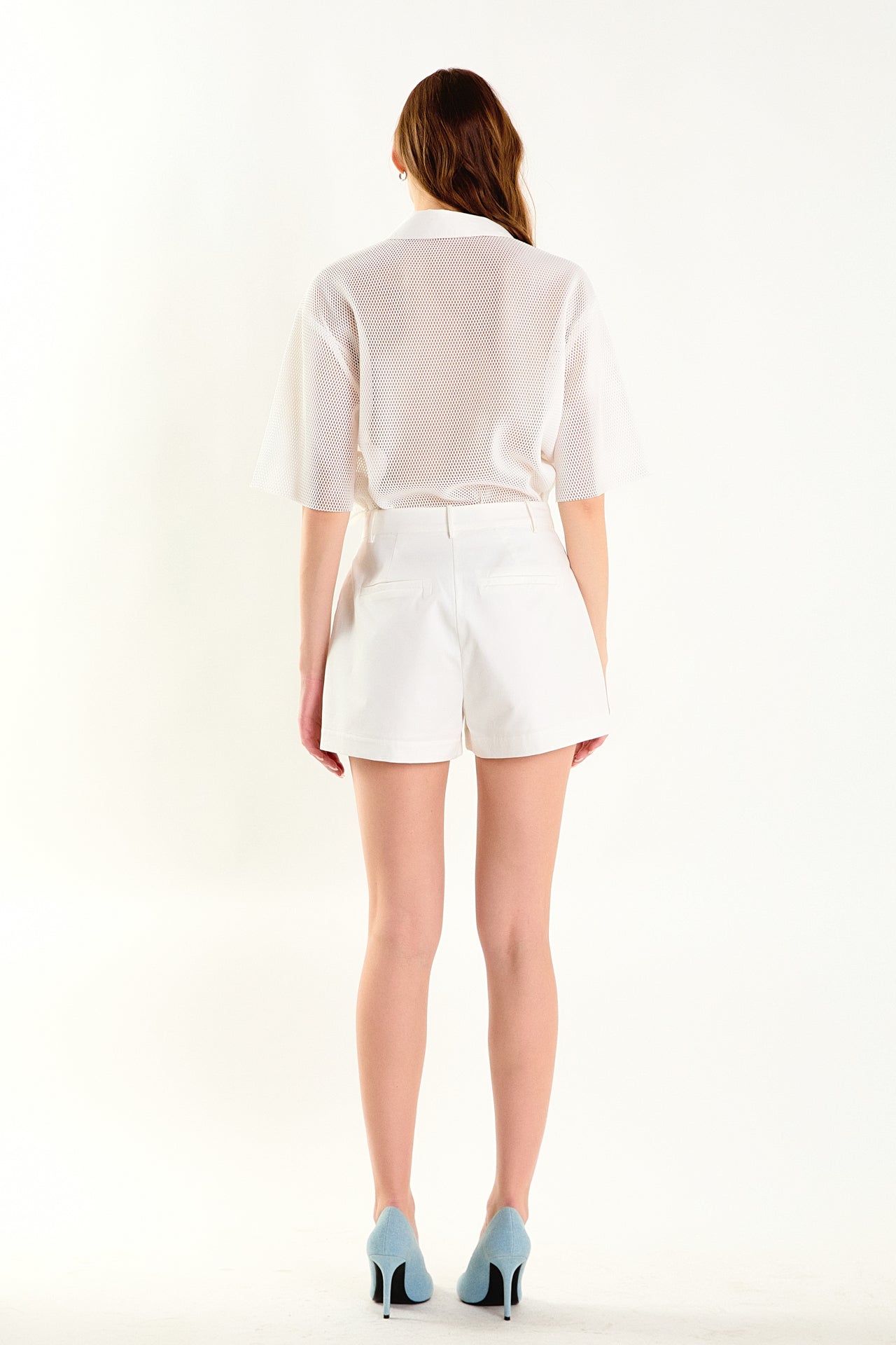 High-Waisted Shorts with Pockets