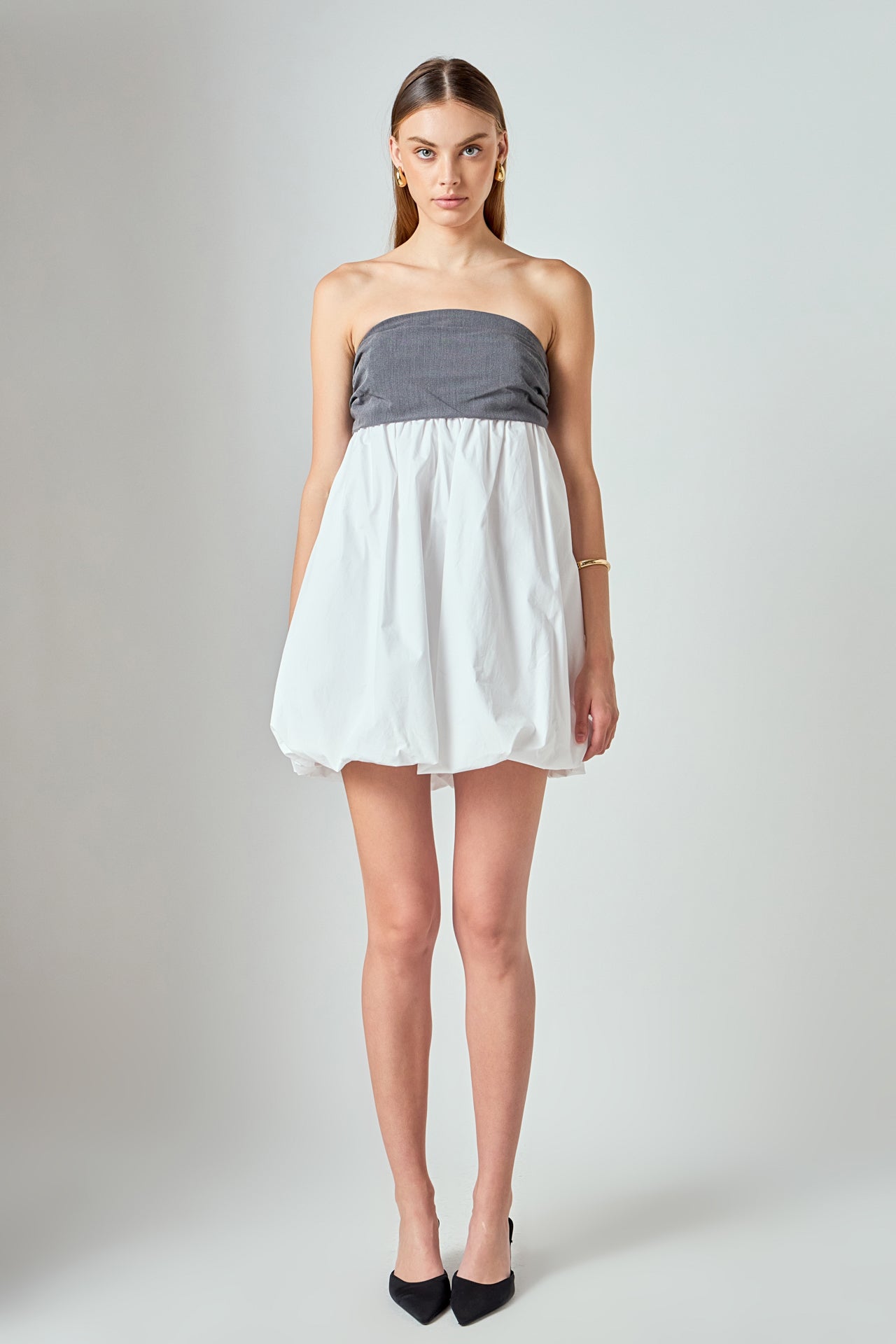 Strapless Balloon Mini Dress