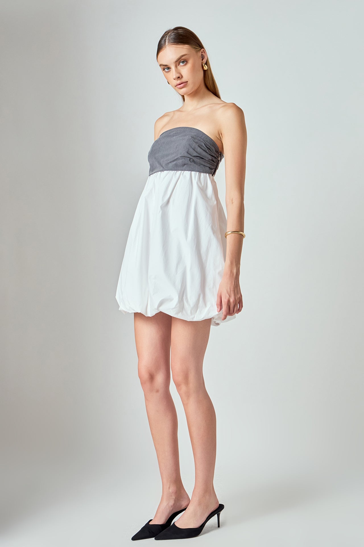 Strapless Balloon Mini Dress