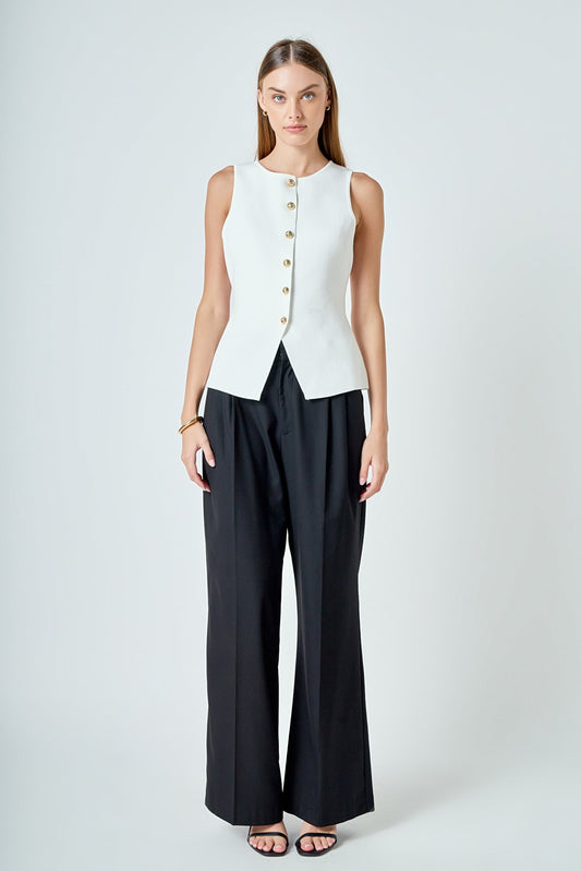 Button Up Knit Vest