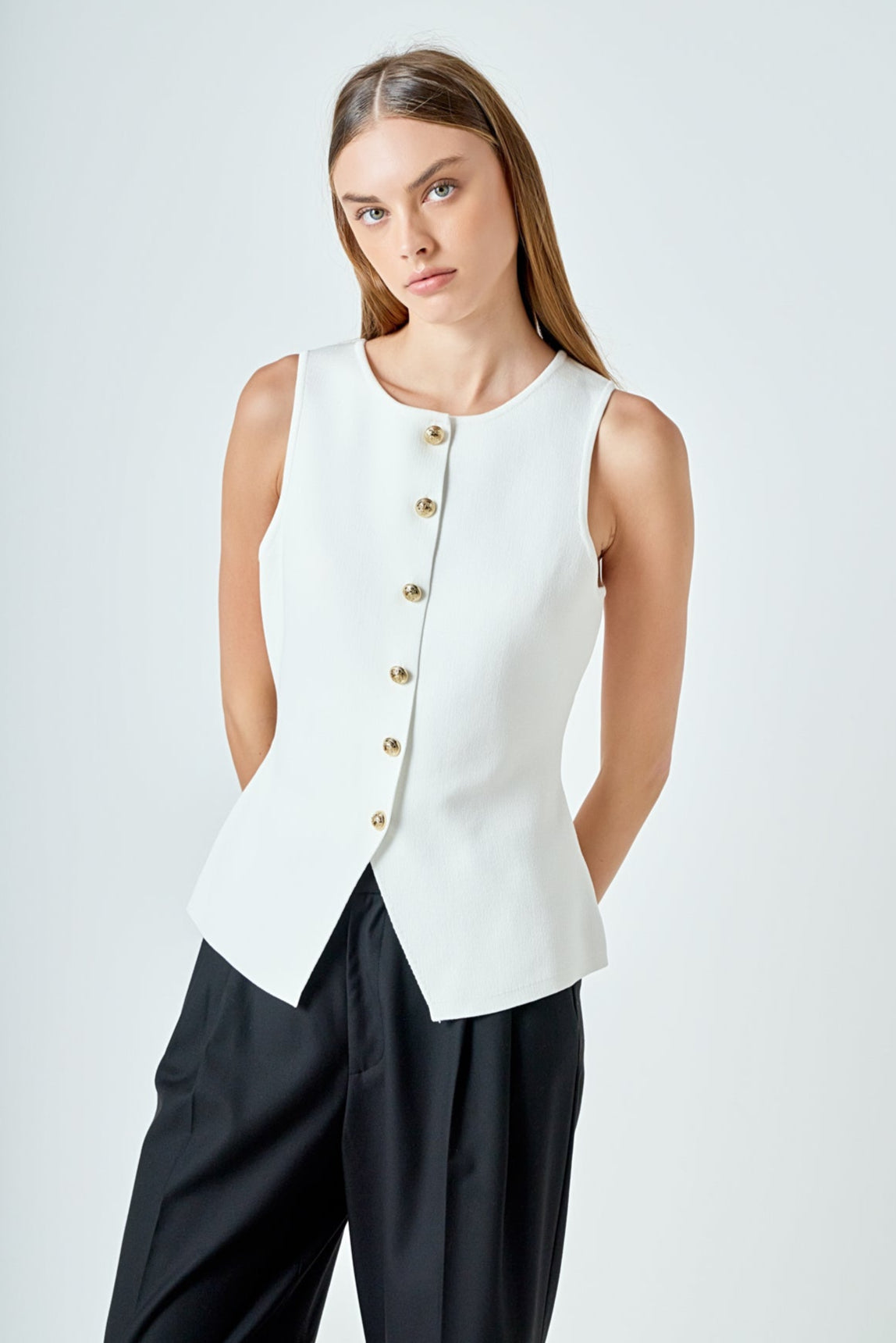Button Up Knit Vest
