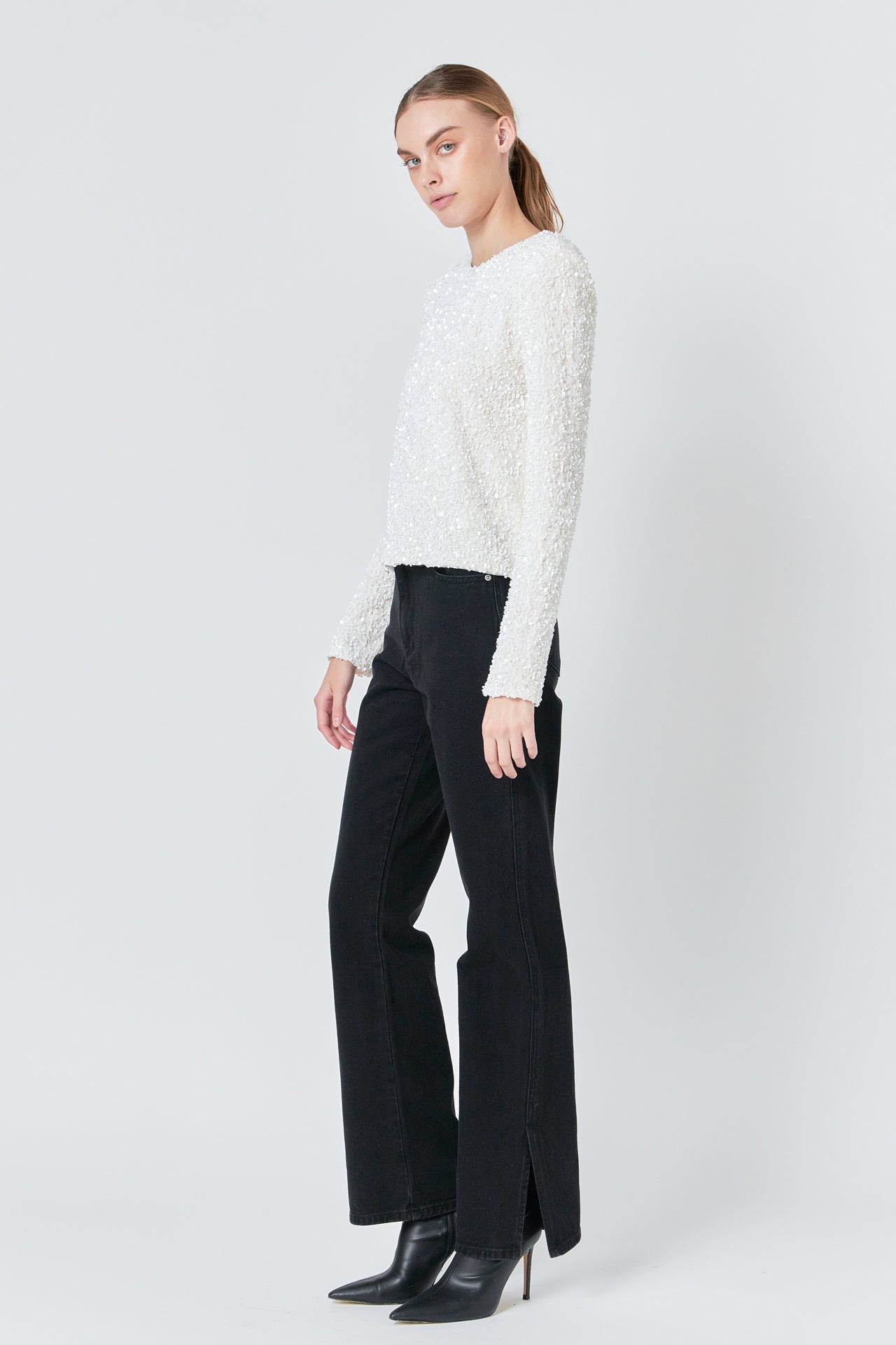 Sequins Long Sleeve Top