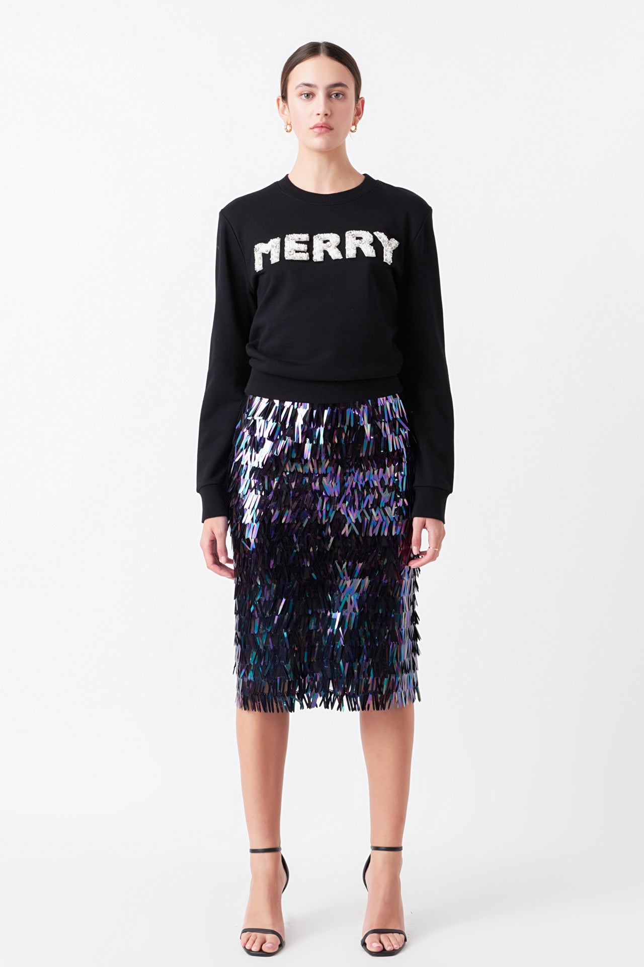 Sequin Midi Skirt