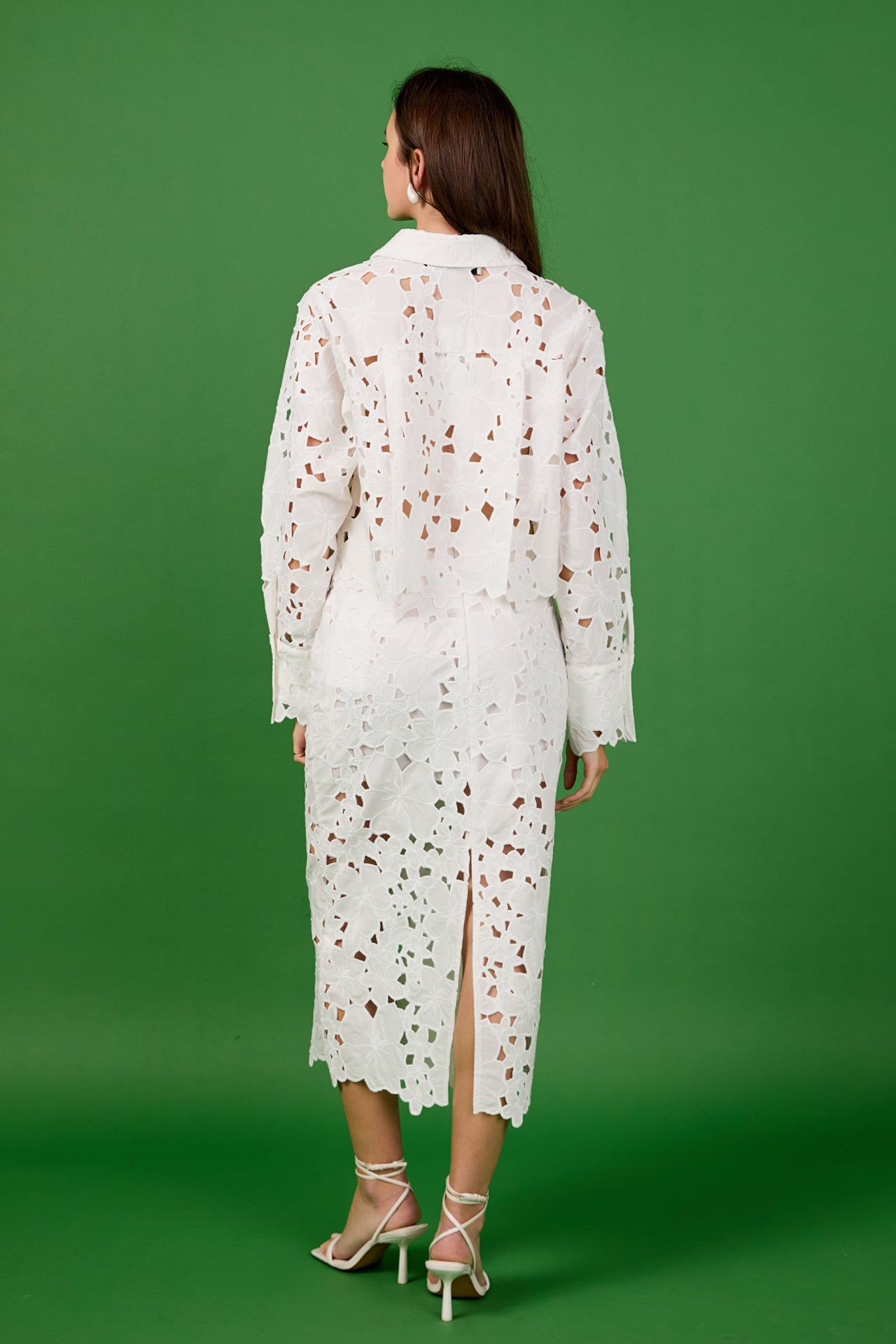 Lace Button-Up Top