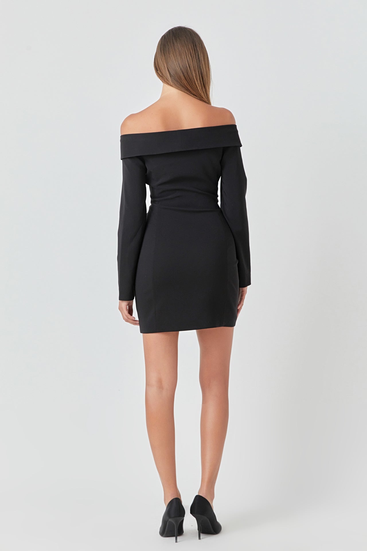 Off-The-Shoulder Blazer Dress