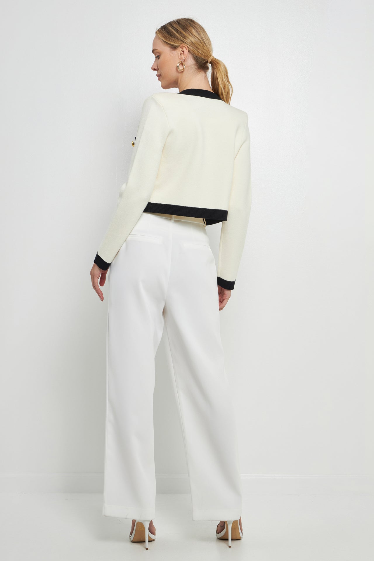 Cropped Button-Up Cardigan