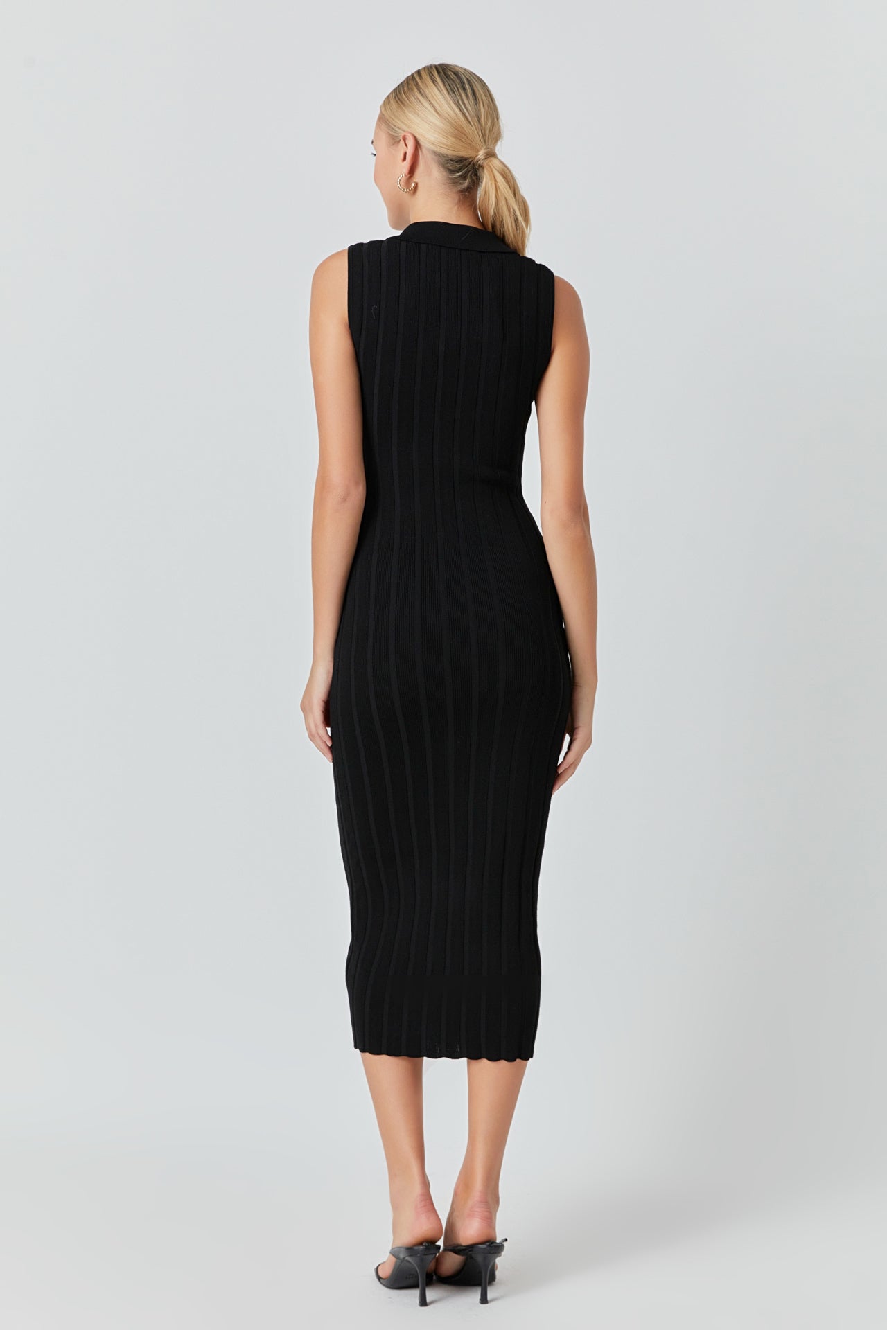 Sleeveless Rib Knit Maxi Dress