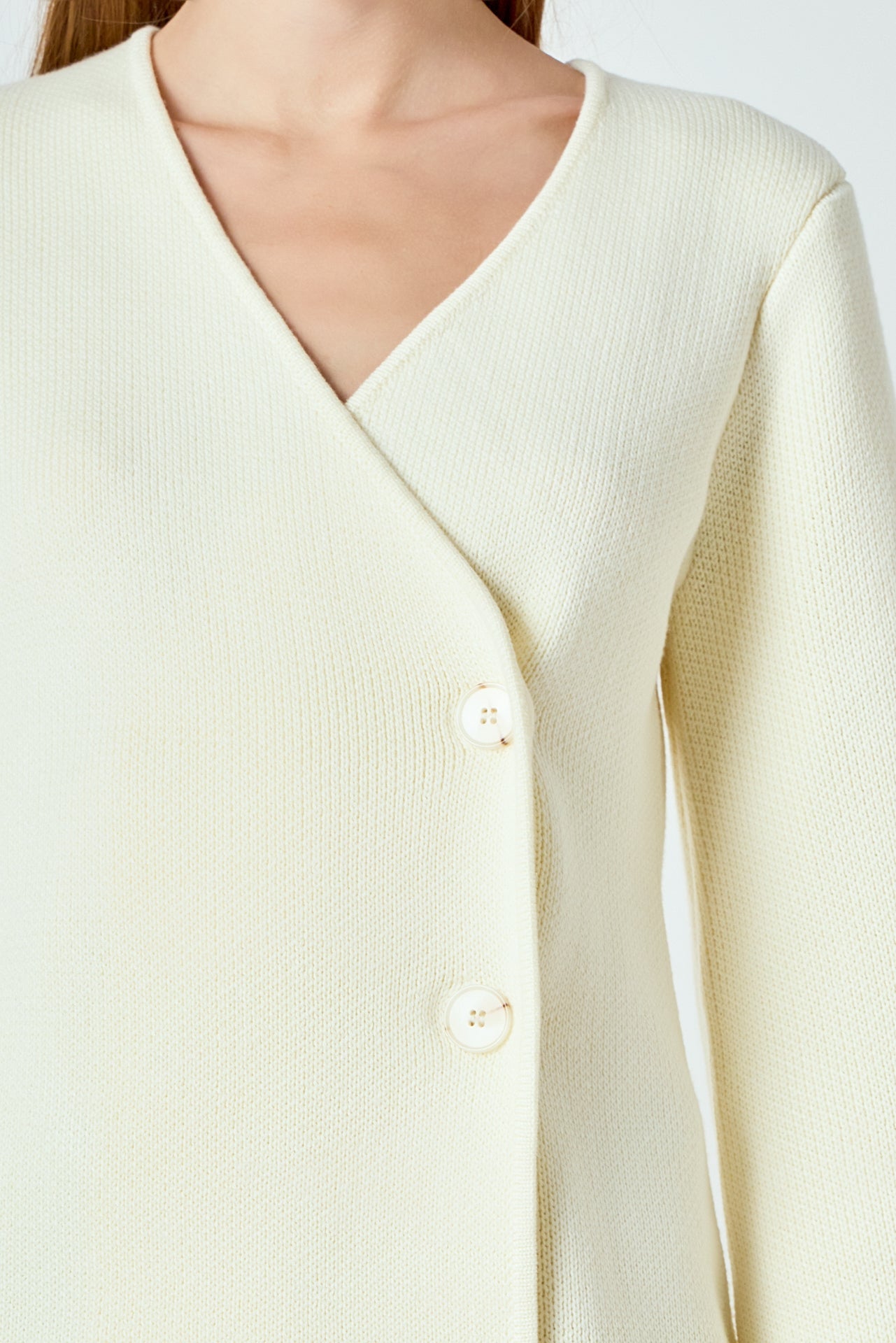 2 Button Cinched Sweater Cardigan