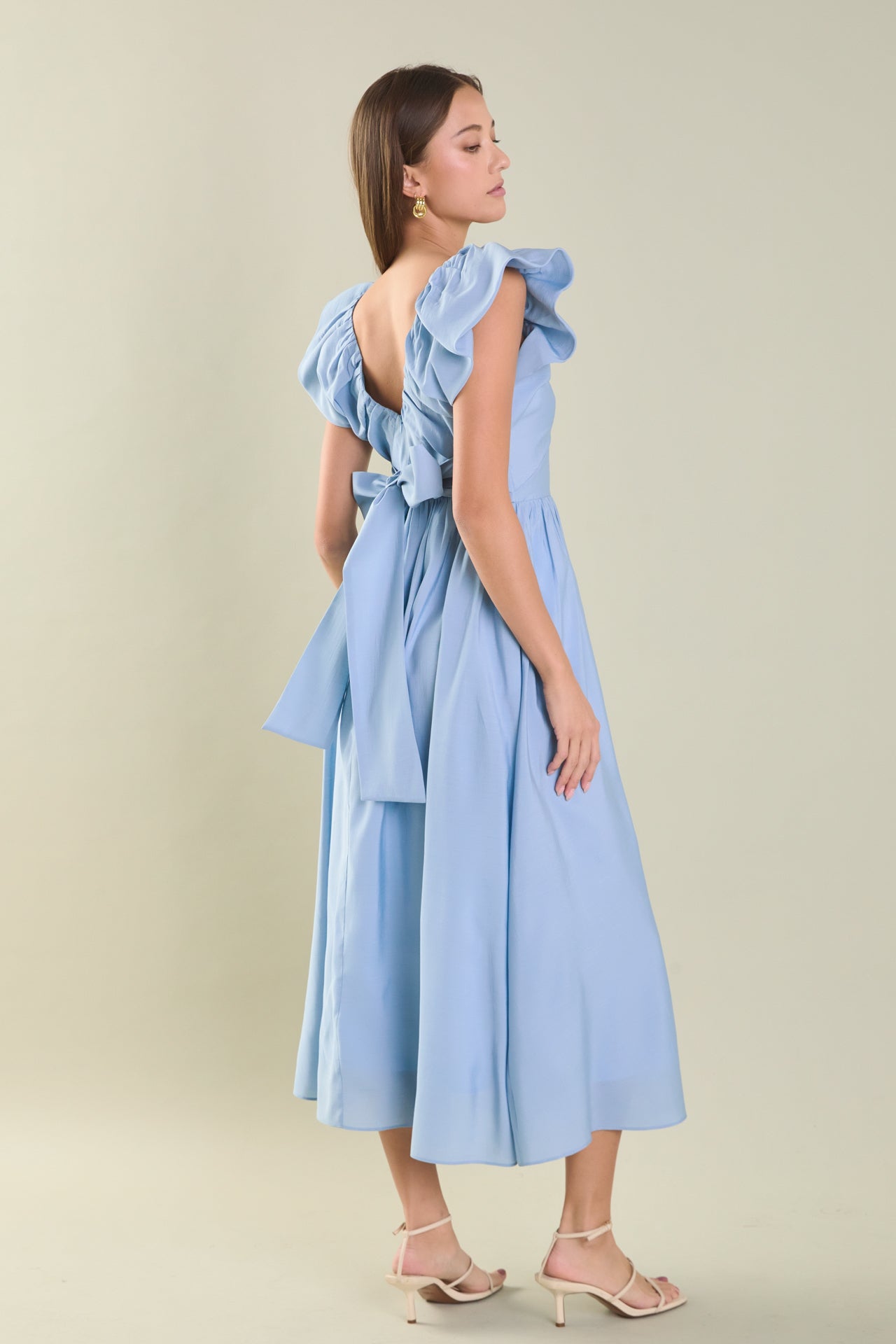 Back Bow Tied Maxi Dress
