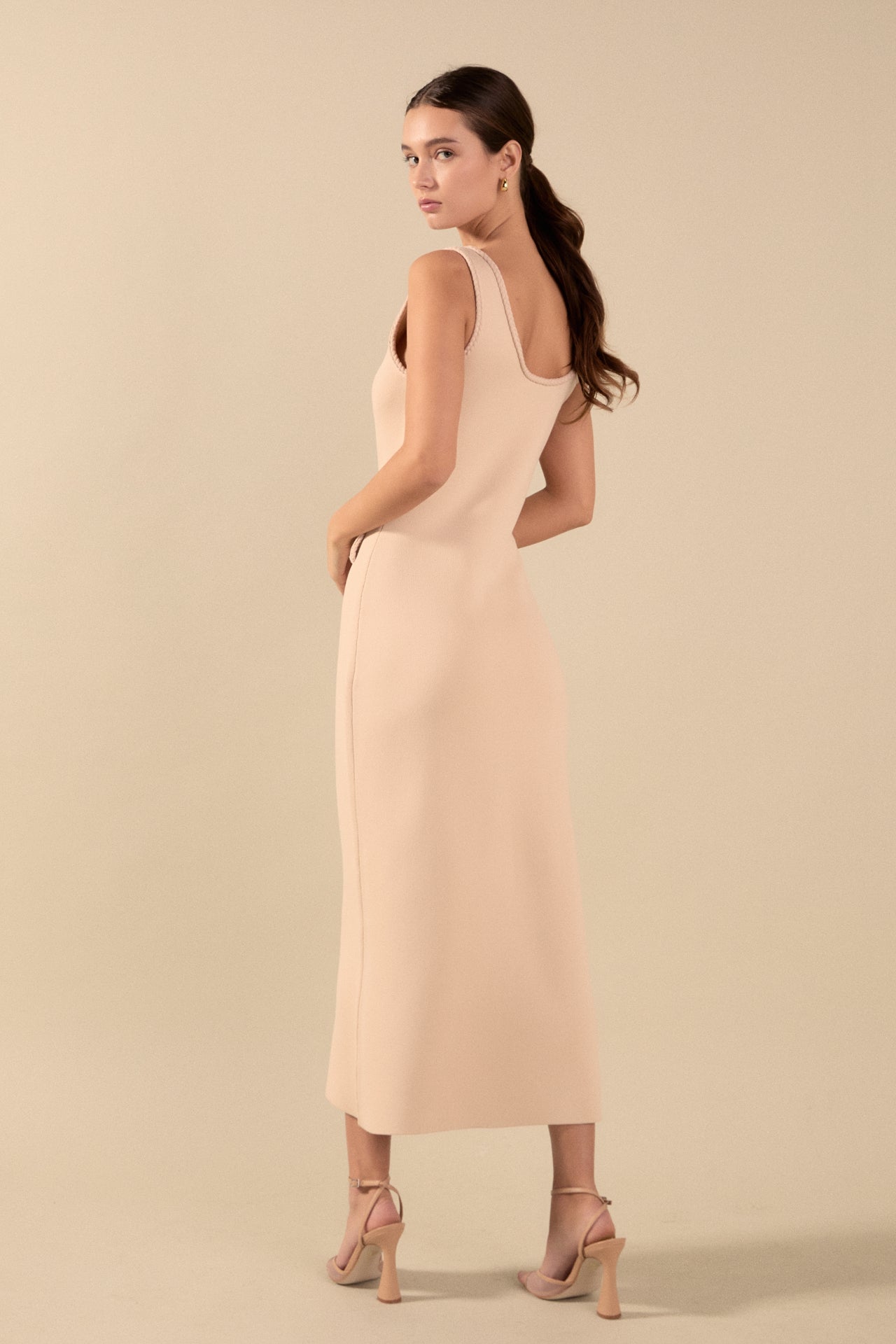 Braided Knit Maxi Dress