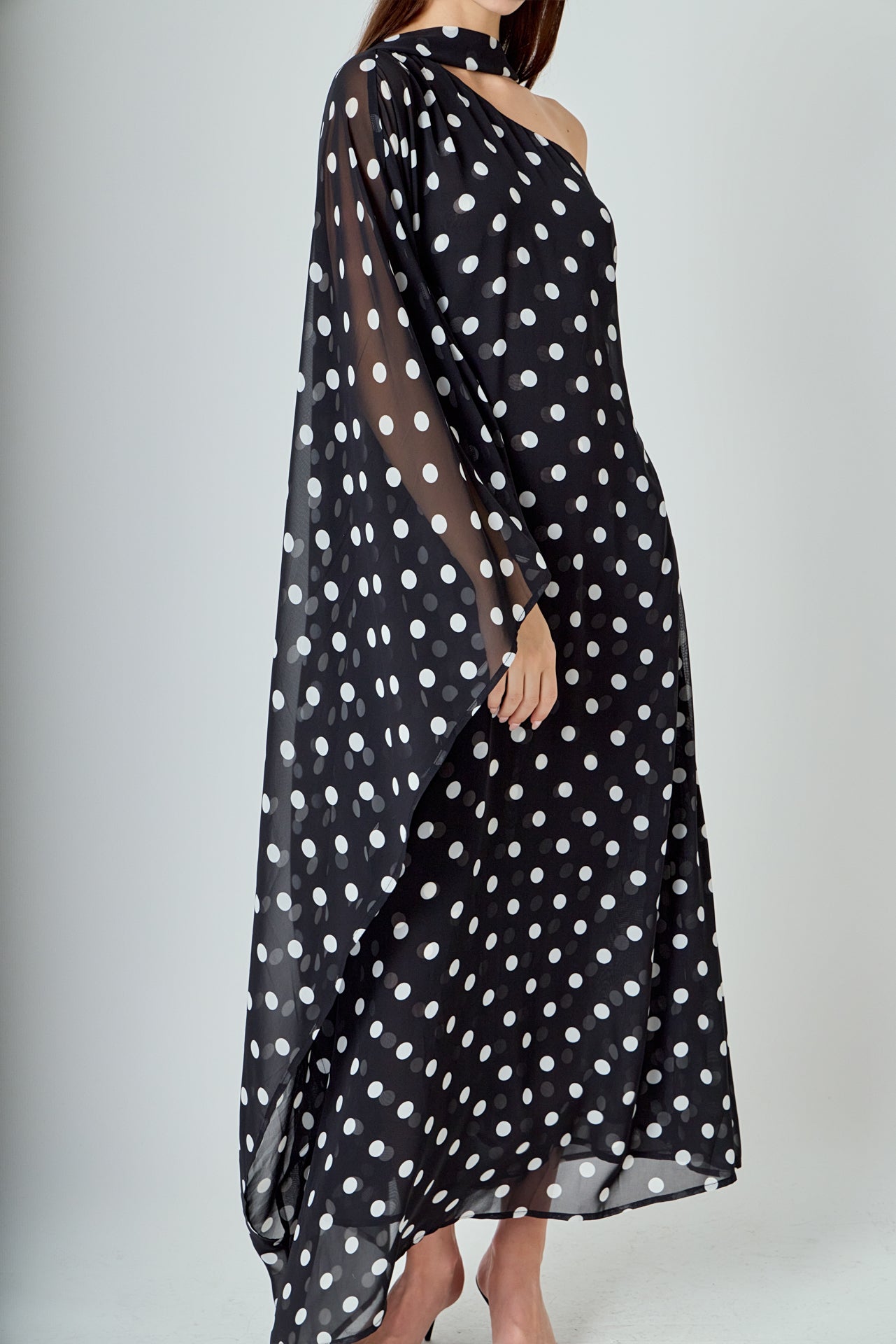 Sash Polka Dot Maxi Dress