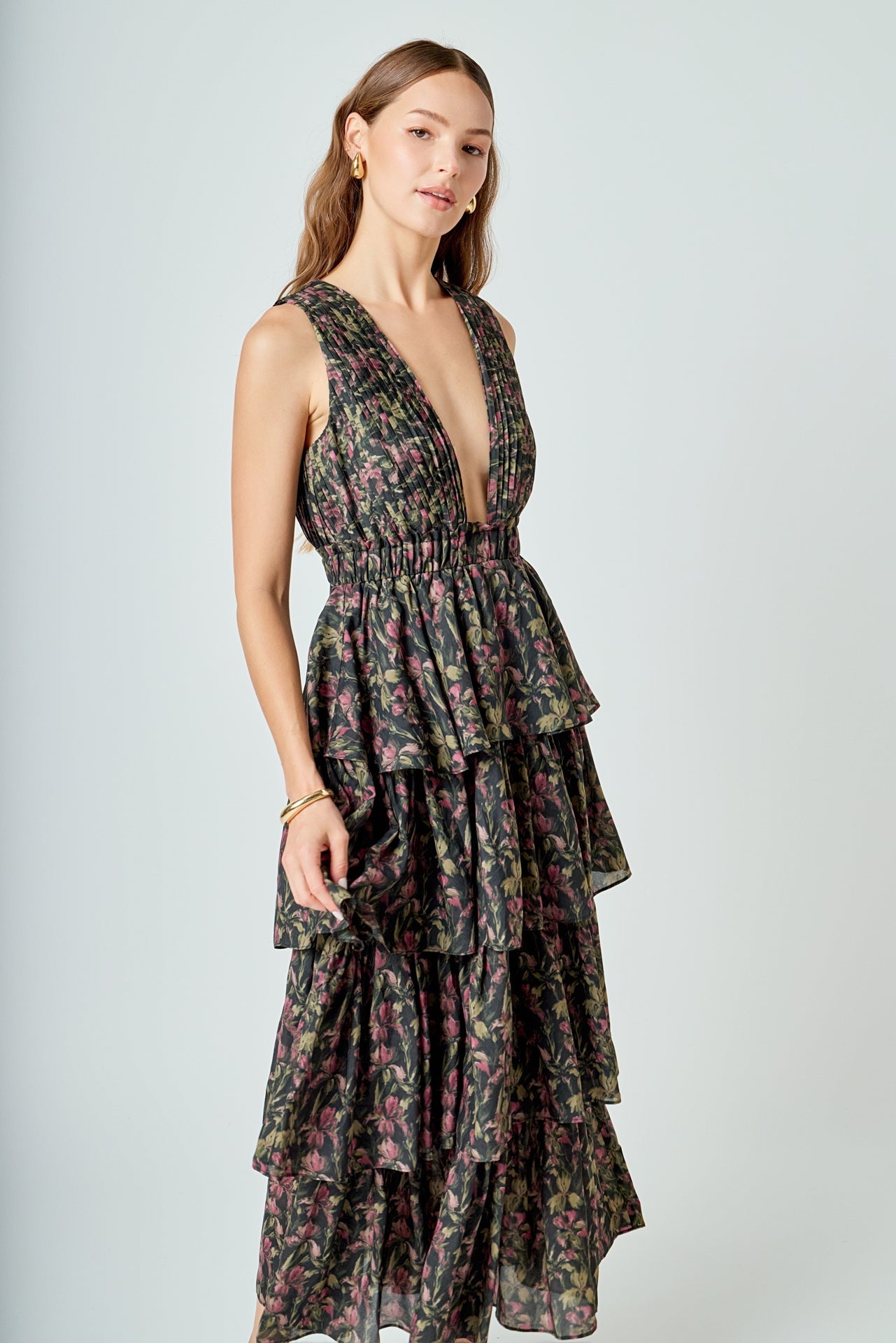 Floral Tiered Maxi Dress