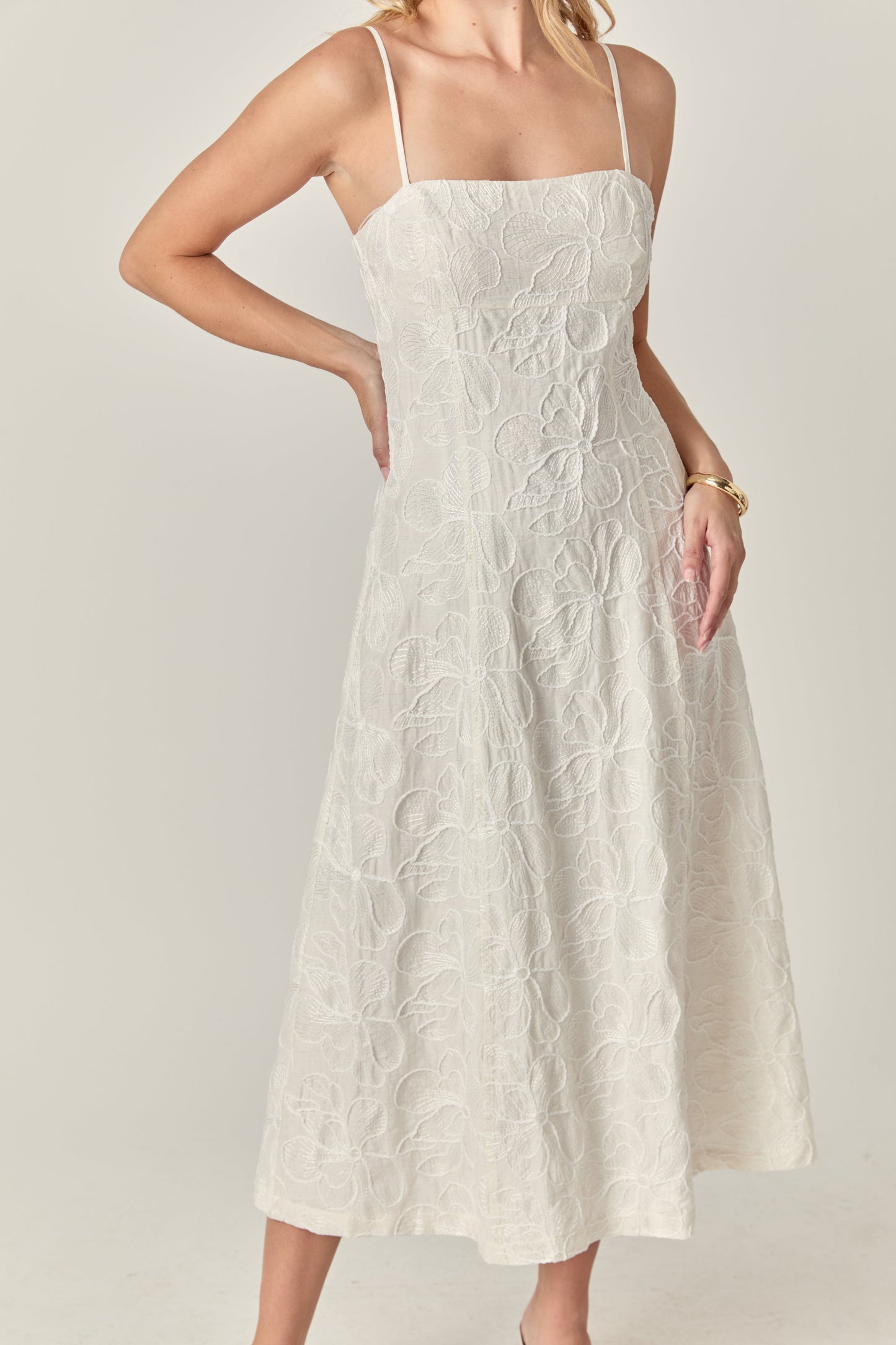Floral Embroidered Maxi Dress