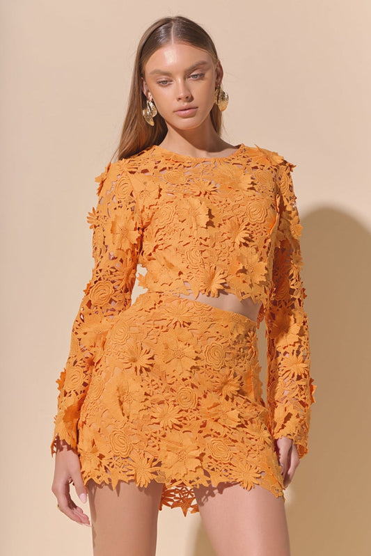 Floral Lace Long Sleeve Top