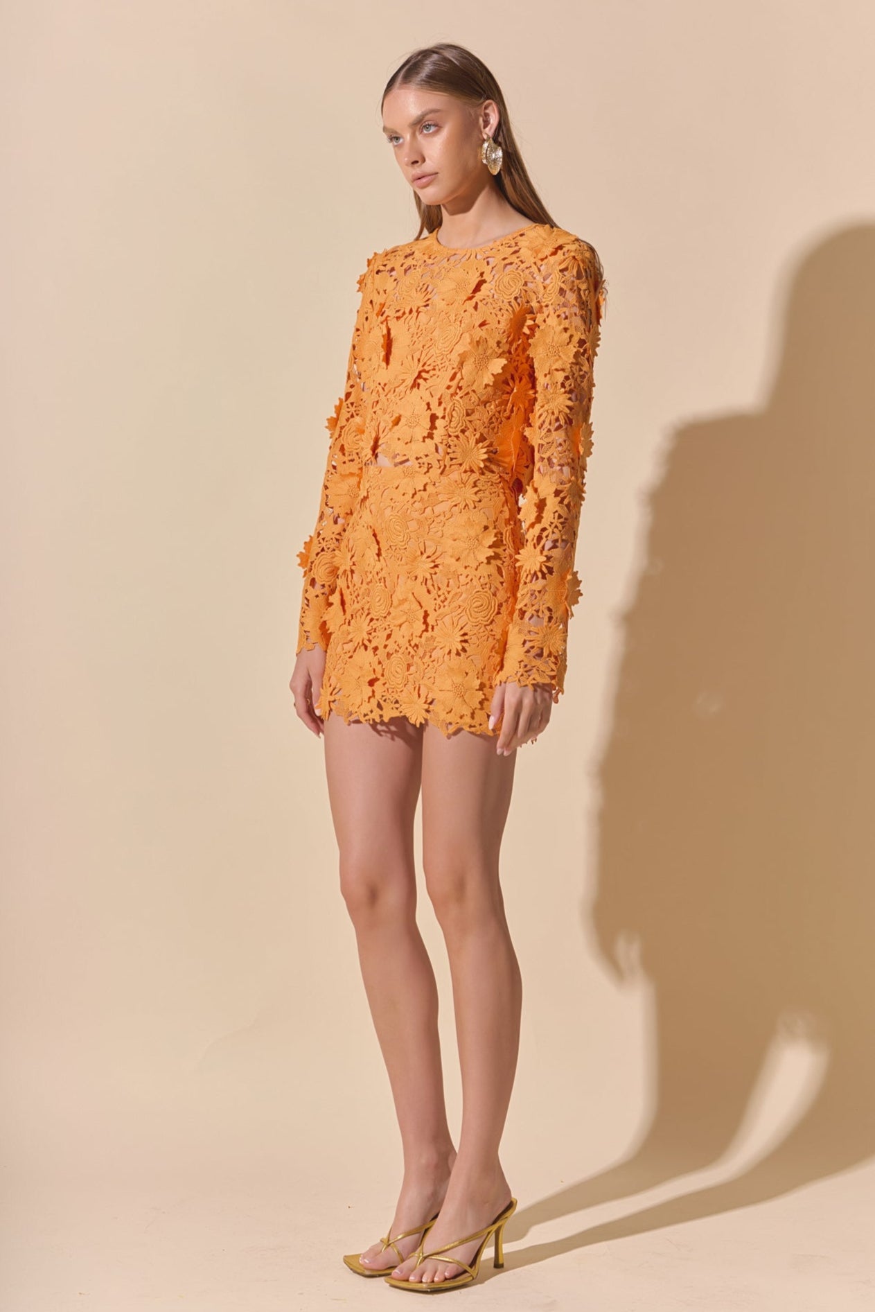 Floral Lace Mini Skirt