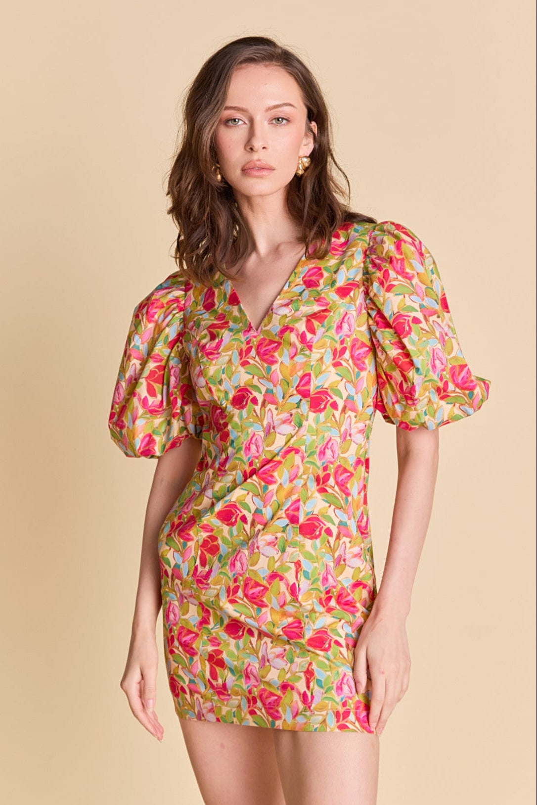 Floral Print Mini Dress