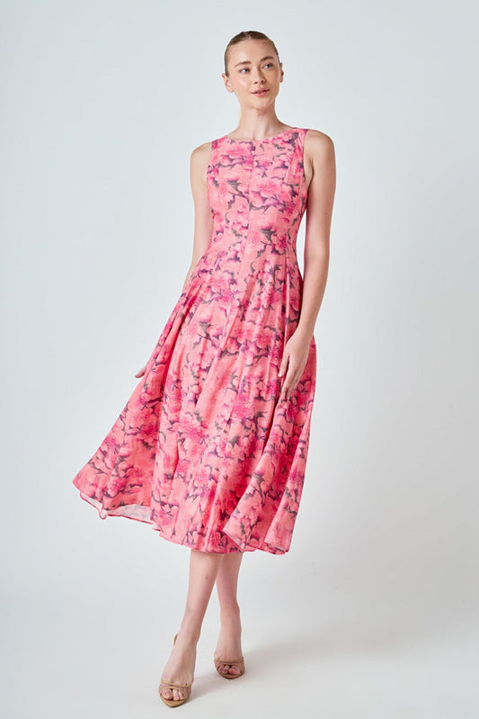 Floral Print Midi Dress