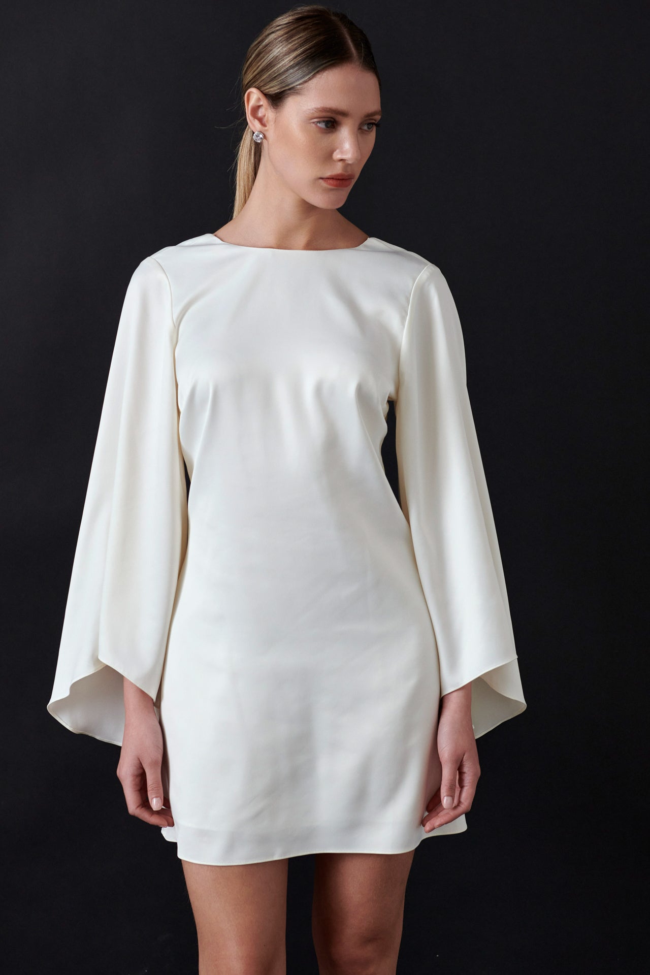 Bell-Sleeve Mini Dress