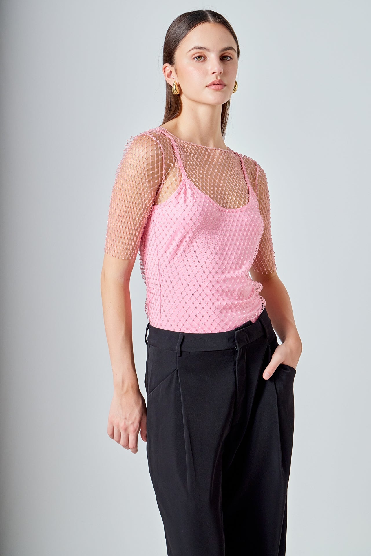 Embellishment Short Sleeve Top