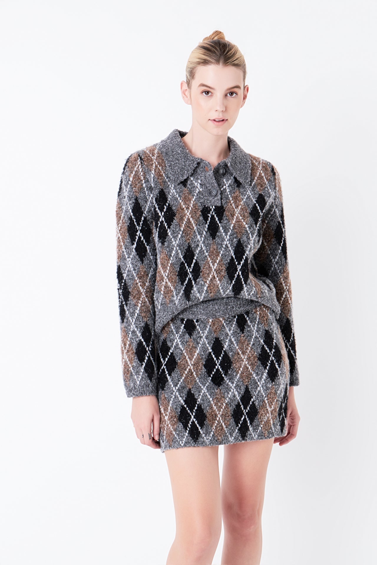 Argyle Collared Sweater