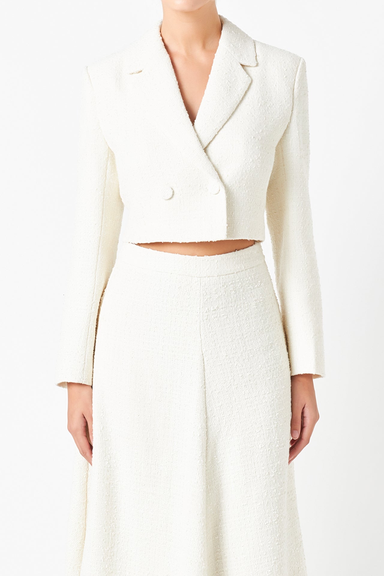 Textured Cropped Jacket