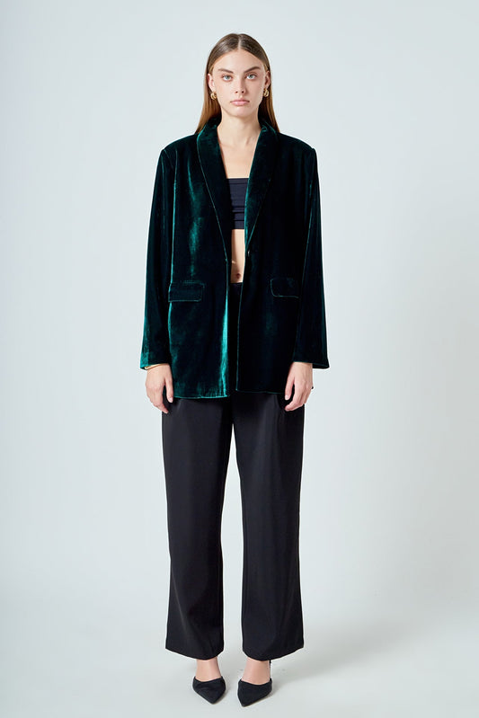 Velvet Loose Fit Blazer