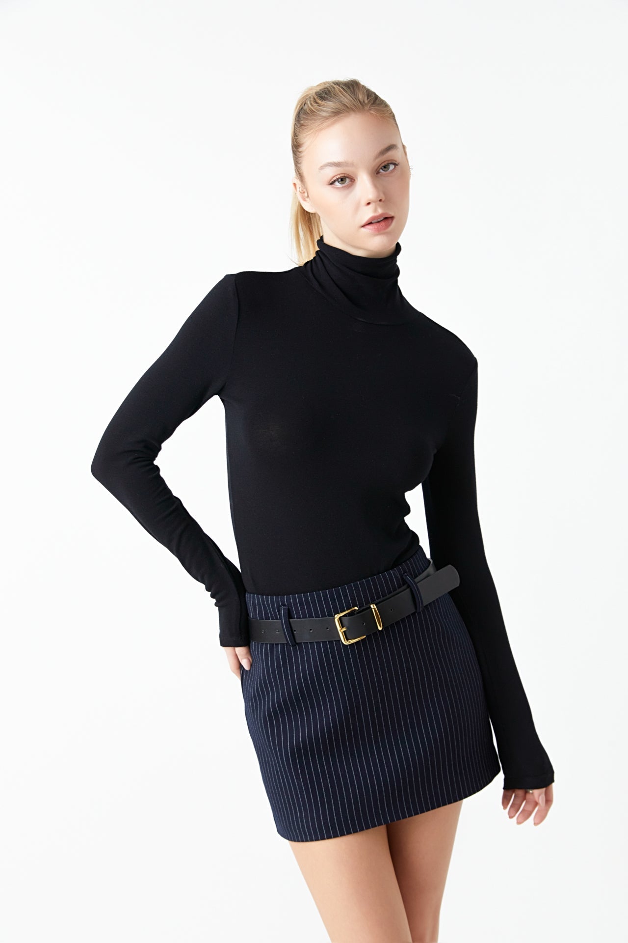 Low Rise Striped Mini Sirt
