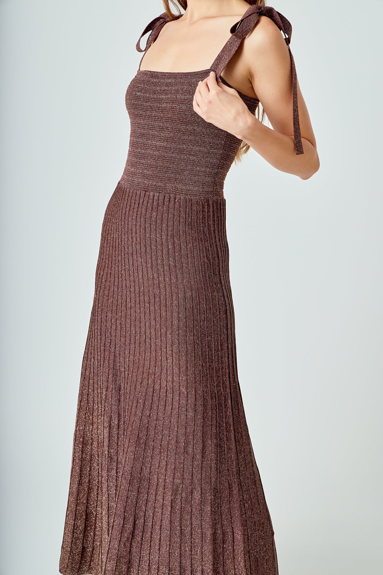 Lurex Sleeveless Maxi Dress