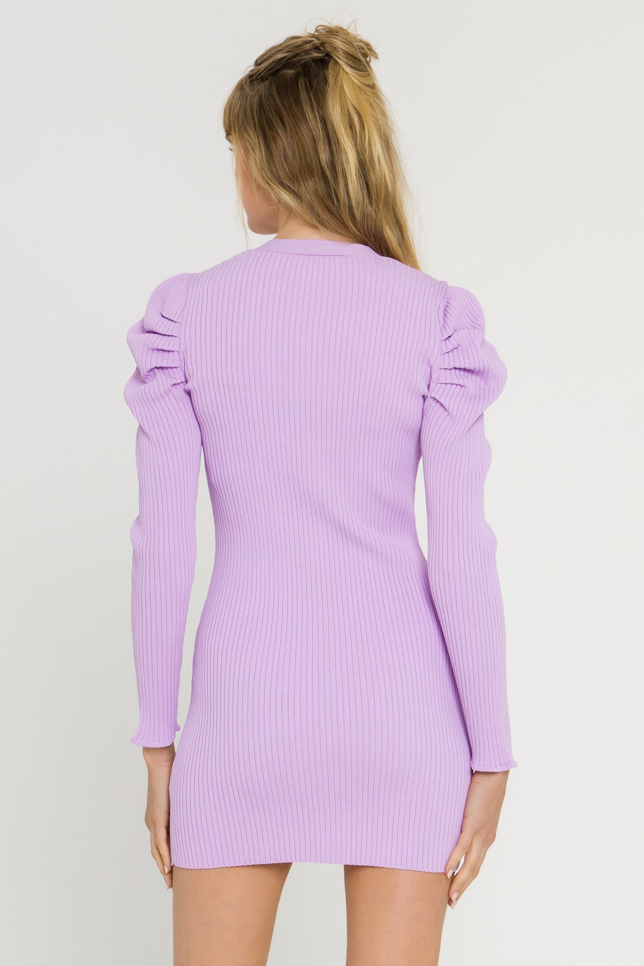 Plunging V-Neck Knit Dress